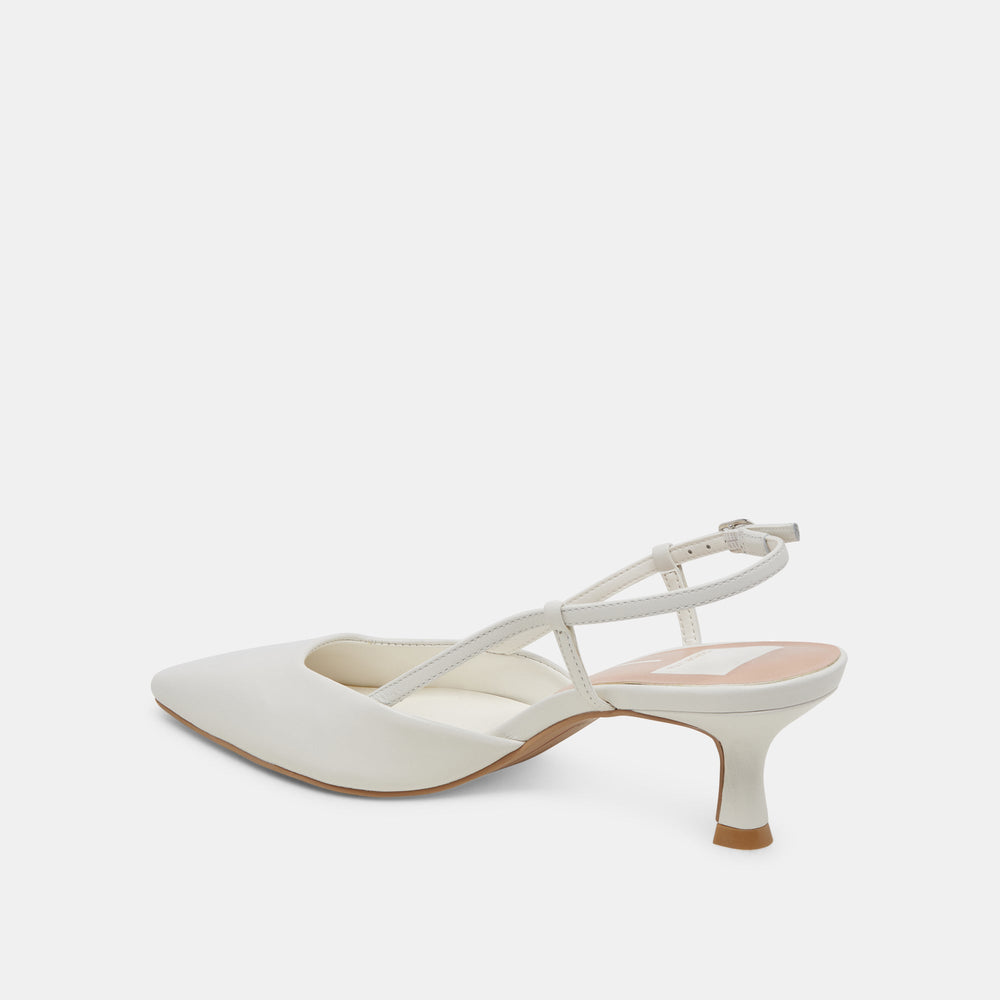 Dolce Vita SHOES | Odela White Leather Heels