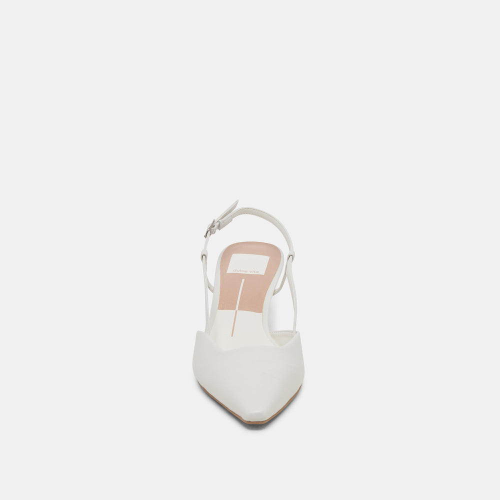 Dolce Vita SHOES | Odela White Leather Heels