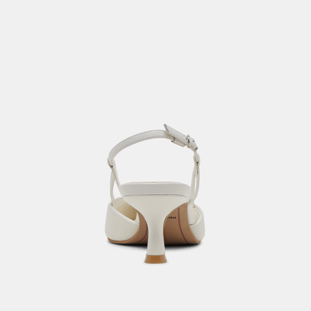 Dolce Vita SHOES | Odela White Leather Heels