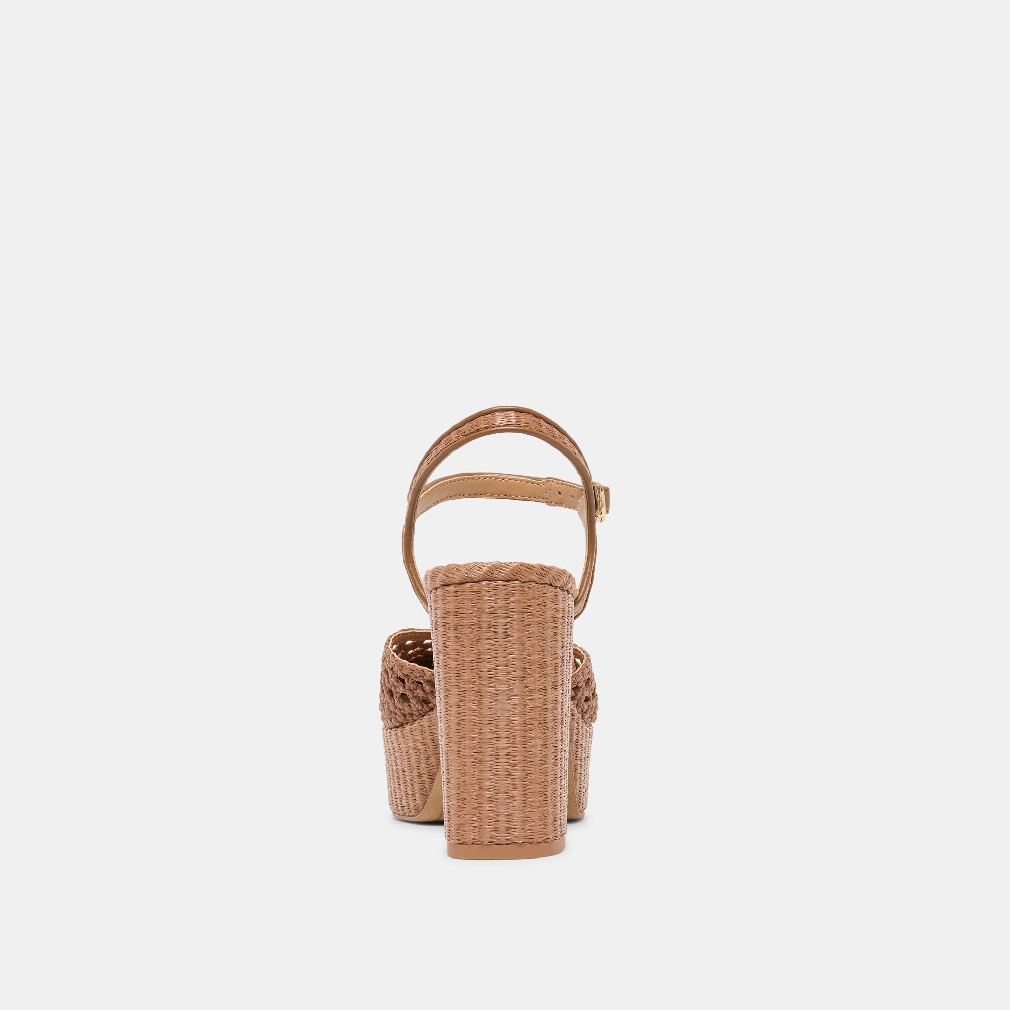 Dolce Vita SHOES | Gero Mid Brown Woven Raffia Heels