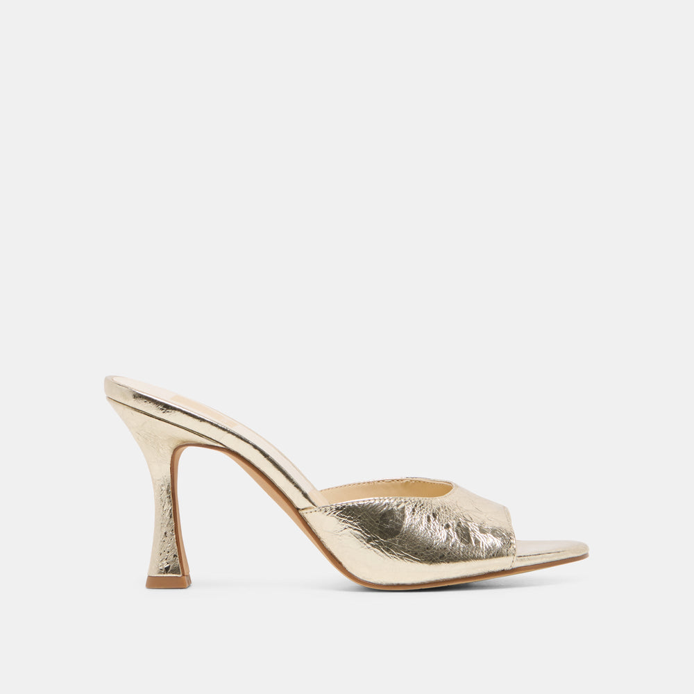 Dolce Vita SHOES | Rosha Platinum Distressed Leather Heels
