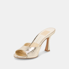 Dolce Vita SHOES | Rosha Platinum Distressed Leather Heels