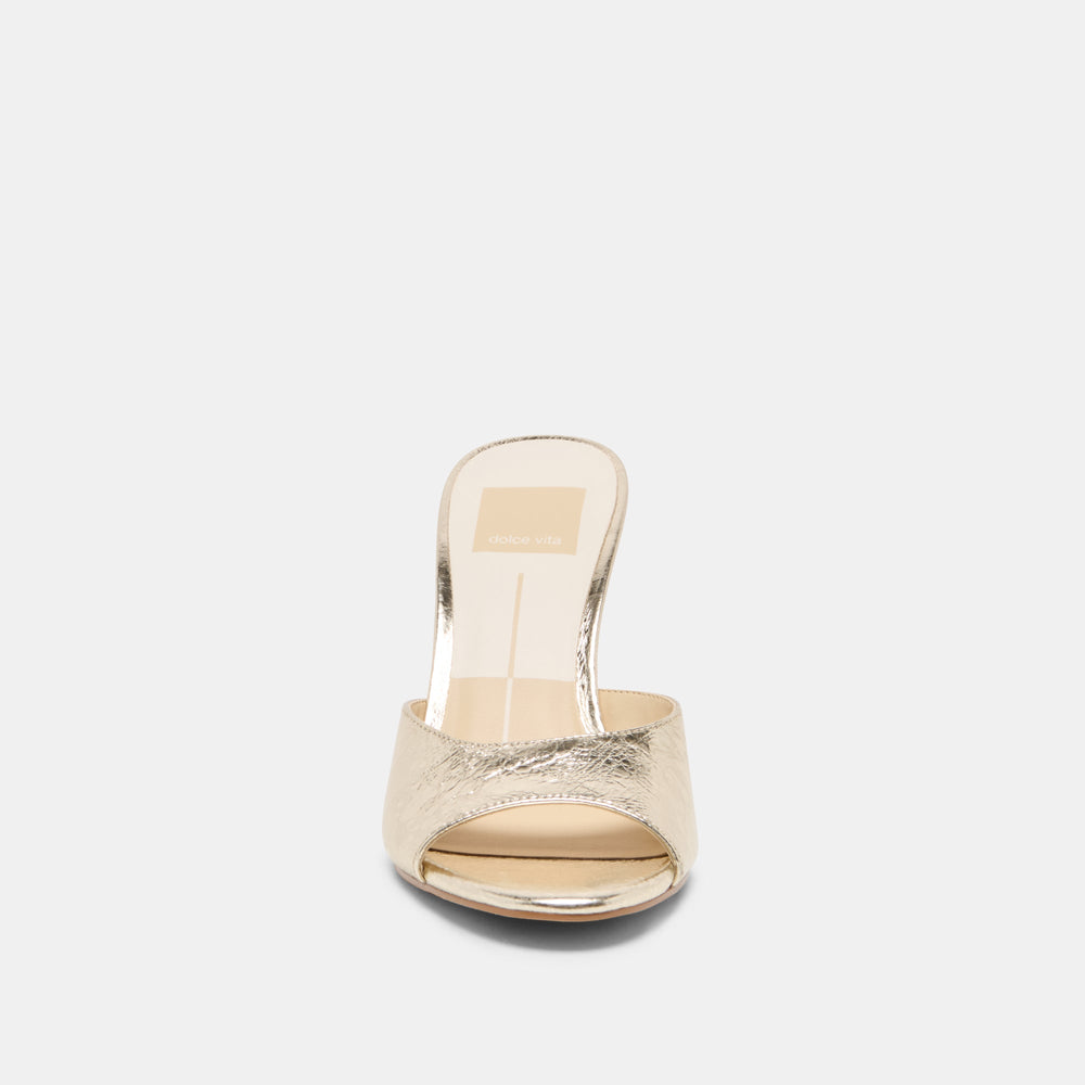 Dolce Vita SHOES | Rosha Platinum Distressed Leather Heels