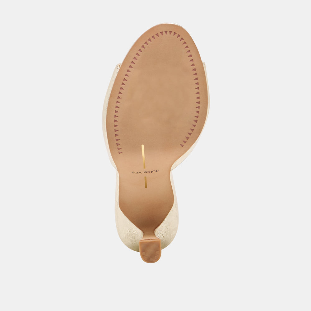 Dolce Vita SHOES | Rosha Platinum Distressed Leather Heels