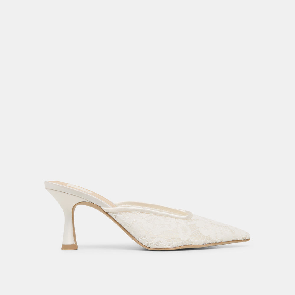 Dolce Vita SHOES | Cleo High True White Lace Heels