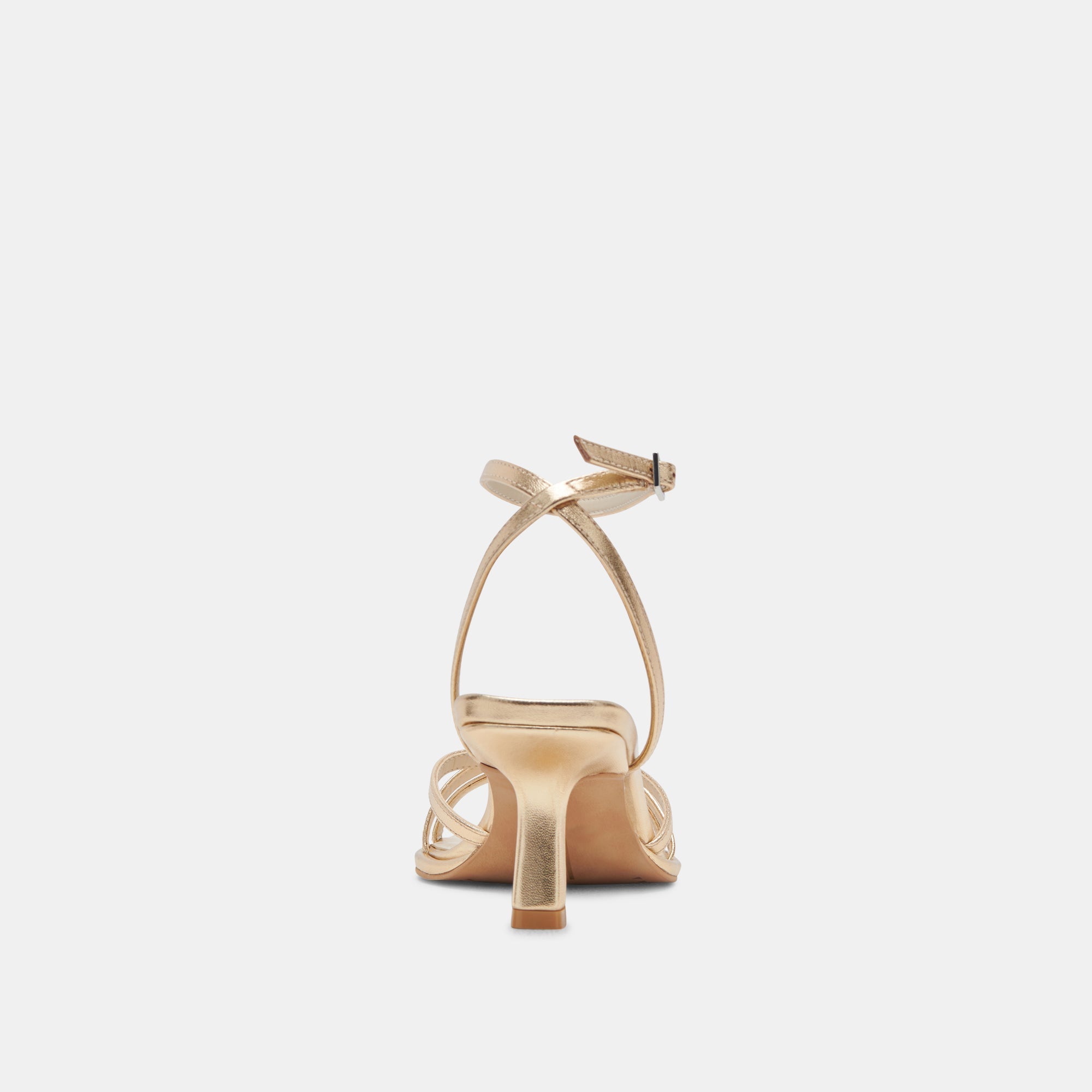 Dolce Vita SHOES | Manji Wide Light Gold Metallic Leather Heels