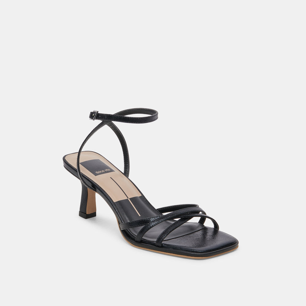 Dolce Vita SHOES | Manji Wide Midnight Patent Leather Heels