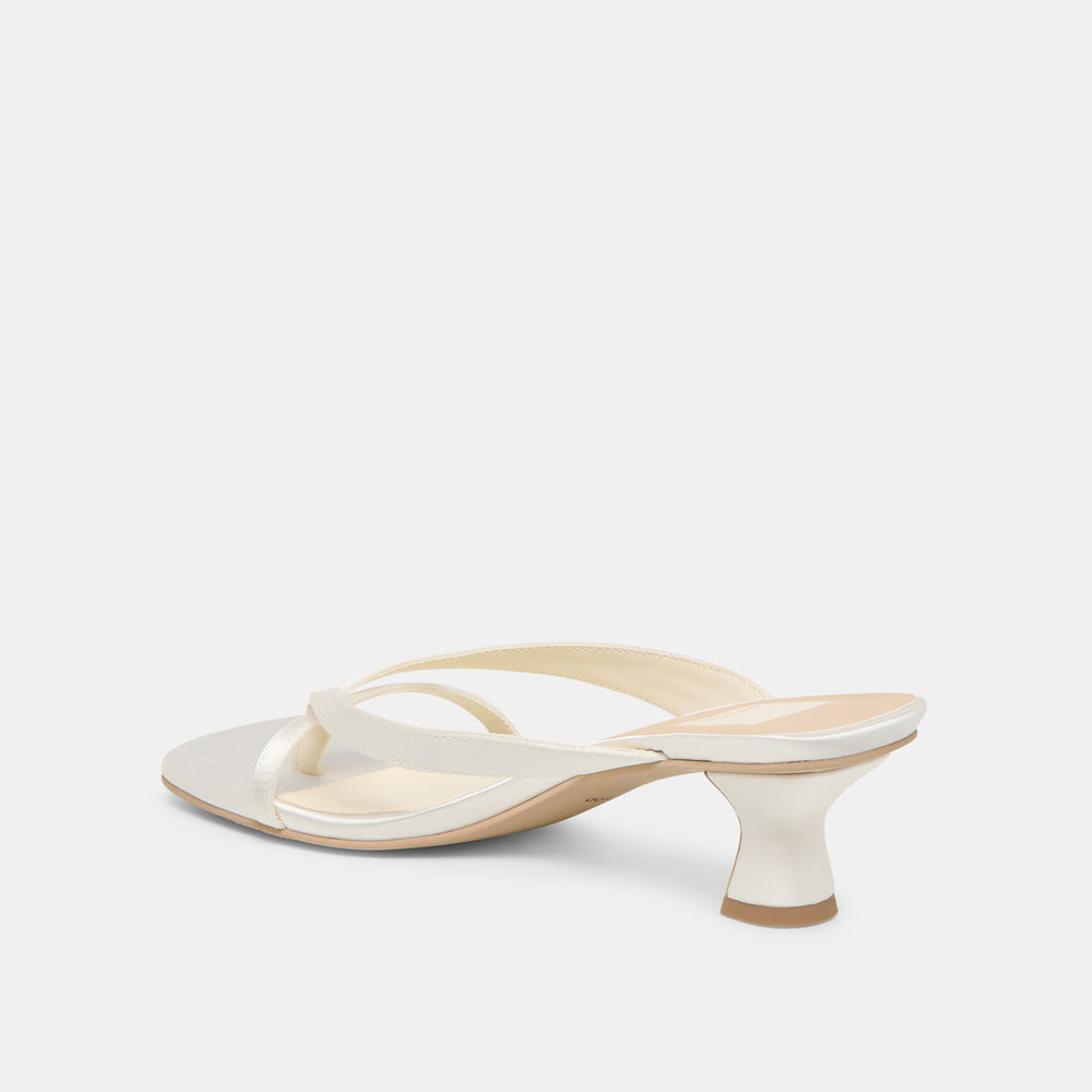 Dolce Vita SHOES | Brevel True White Satin Heels