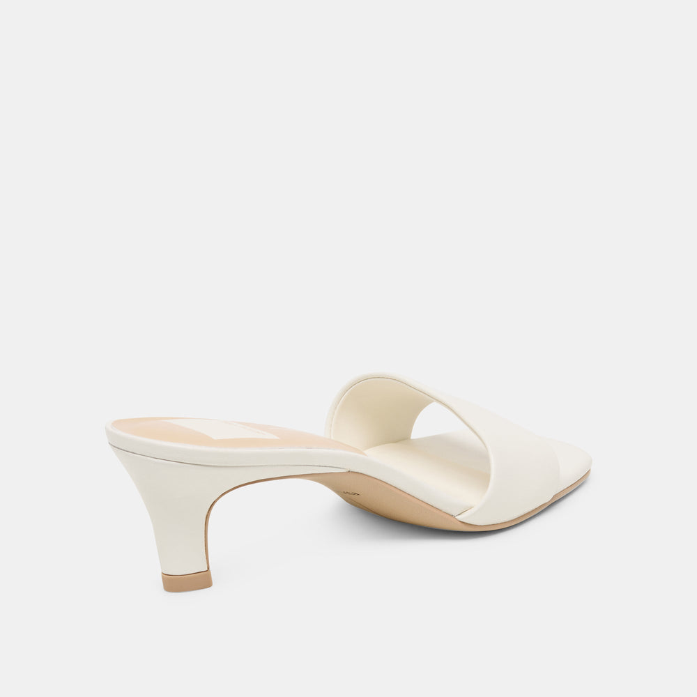 Dolce Vita SHOES | Rexa True White Leather Heels