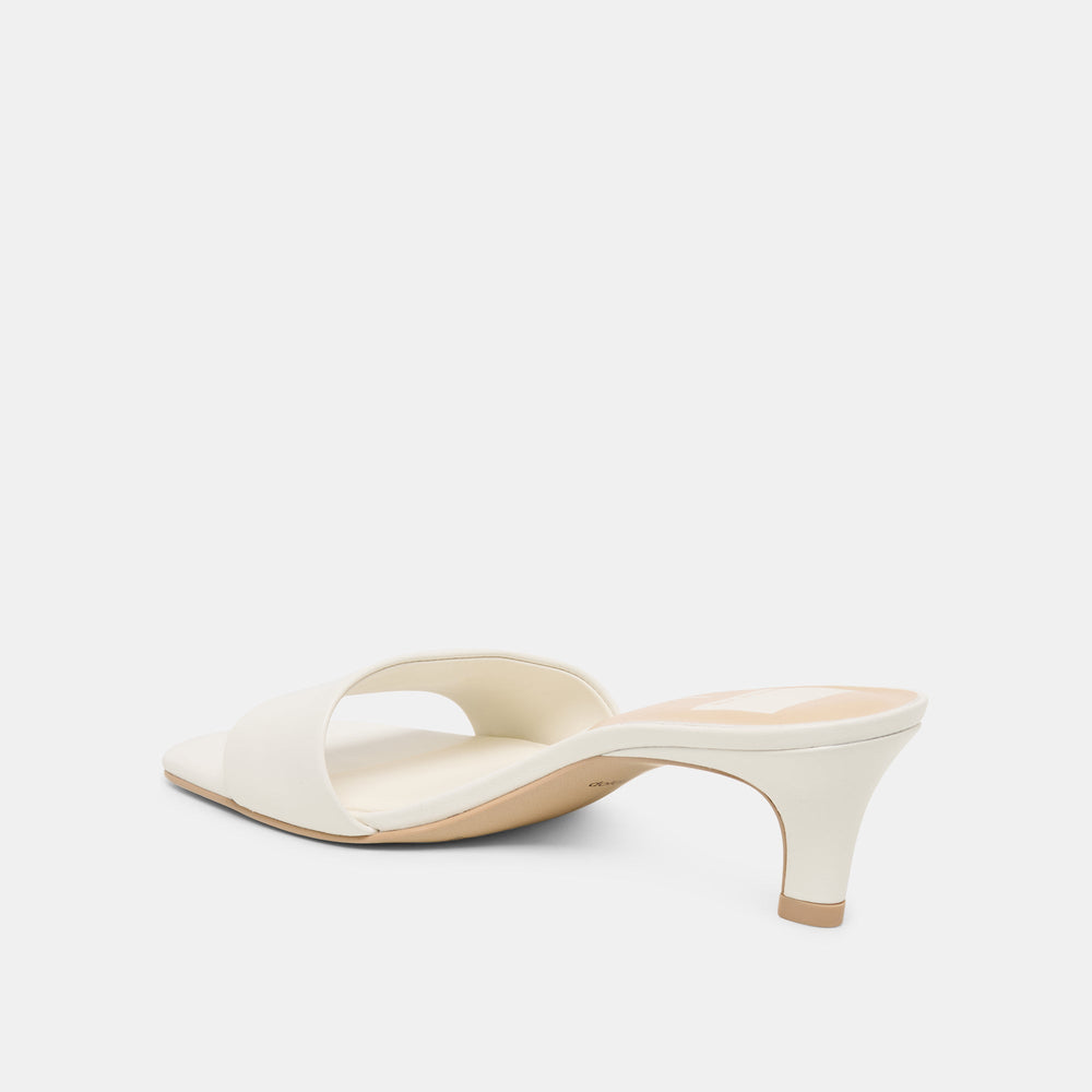 Dolce Vita SHOES | Rexa True White Leather Heels