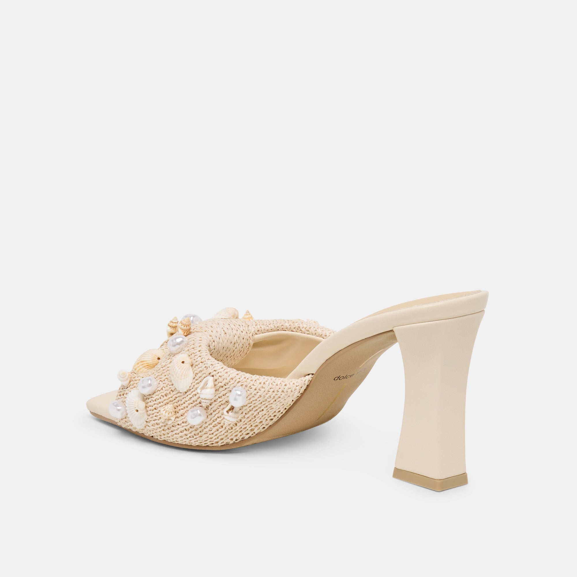 Dolce Vita SHOES | Tylah Oatmeal Beaded Raffia Heels