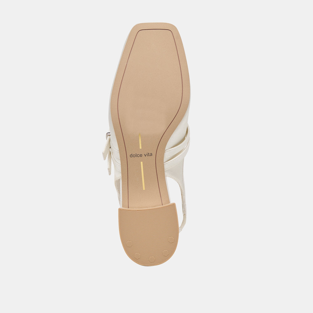 Dolce Vita SHOES | Loris True White Satin Heels
