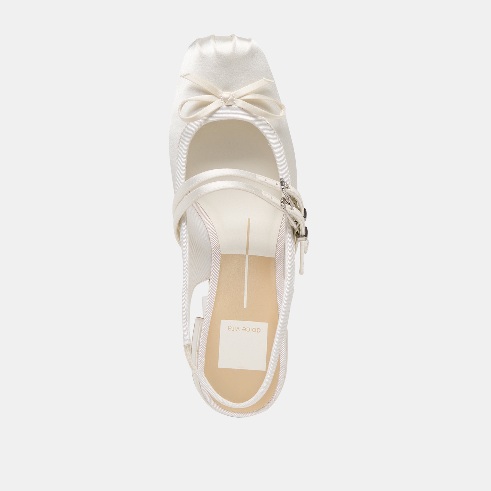 Dolce Vita SHOES | Loris True White Satin Heels
