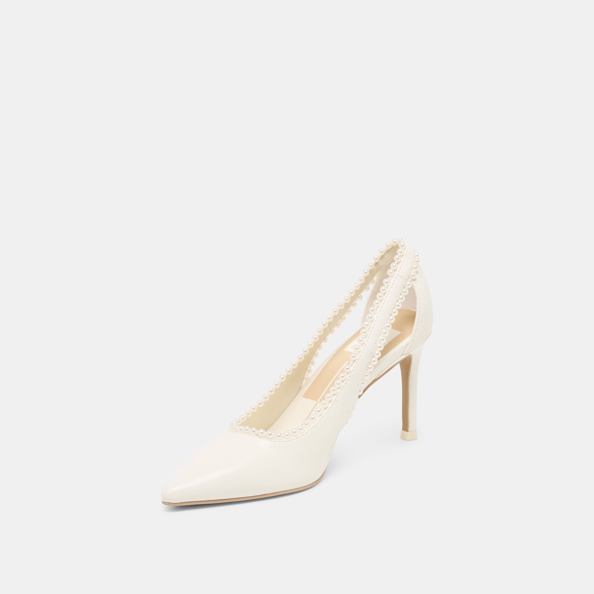 Dolce Vita SHOES | Kelson Pearl True White Leather Heels
