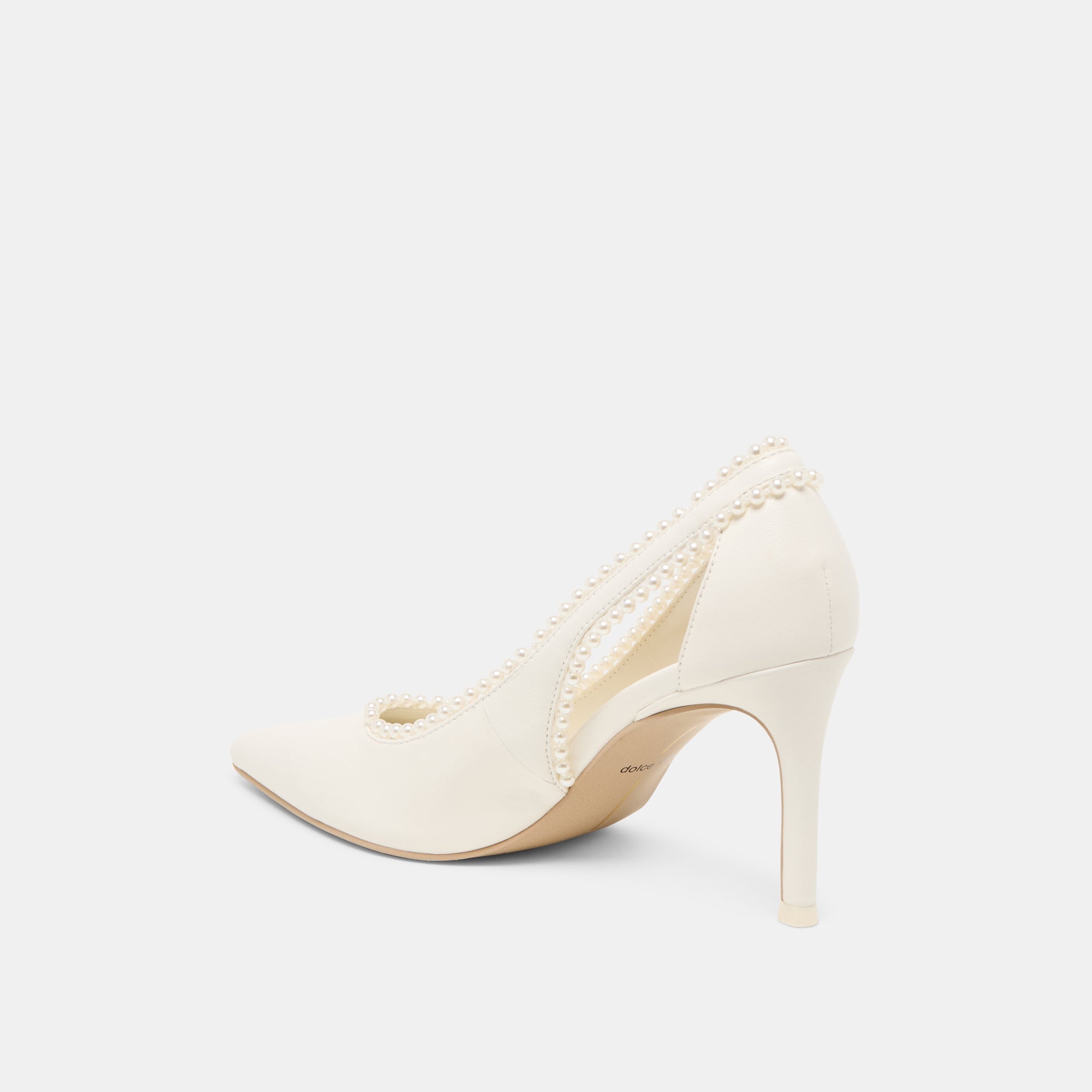 Dolce Vita SHOES | Kelson Pearl True White Leather Heels