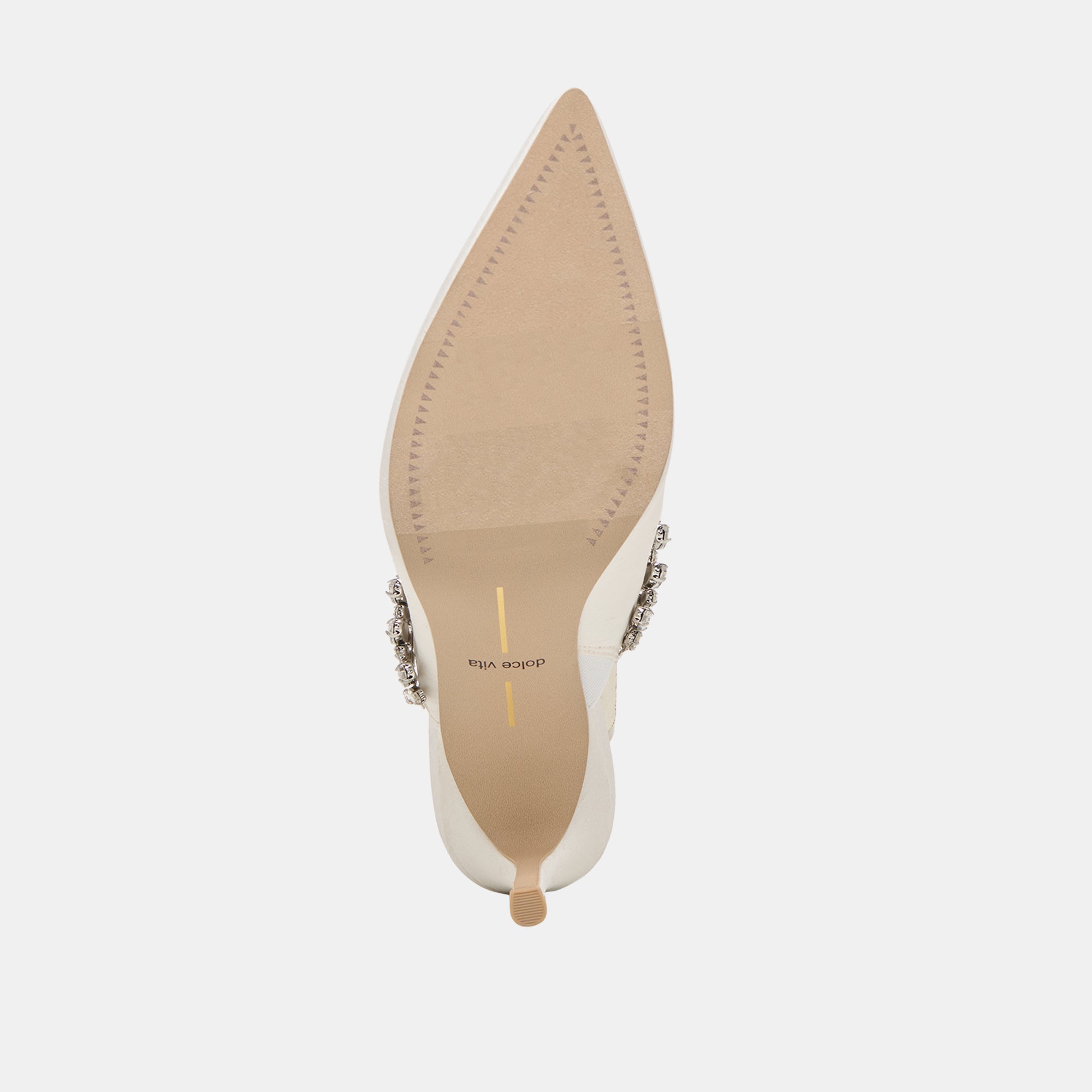 Dolce Vita SHOES | Keli Crystal White Satin Heels