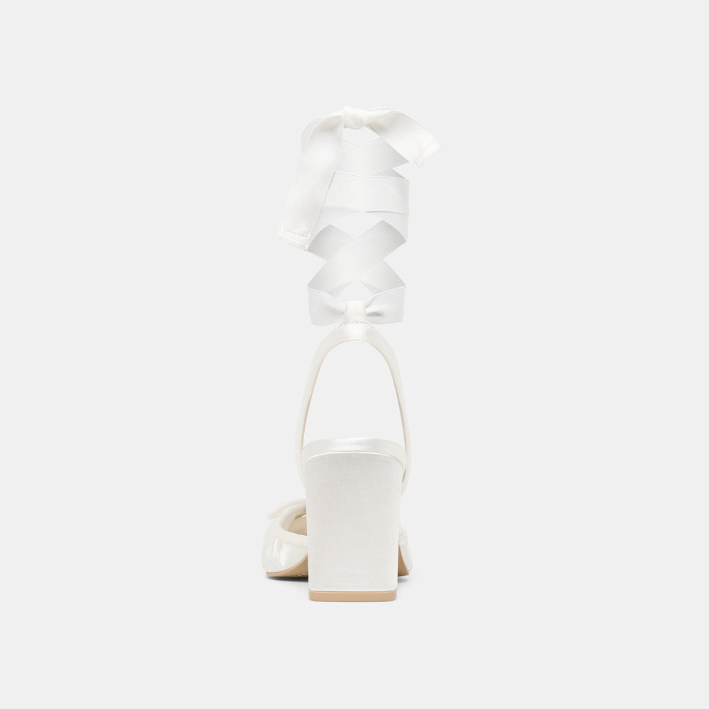 Dolce Vita SHOES | Tisha True White Satin Heels