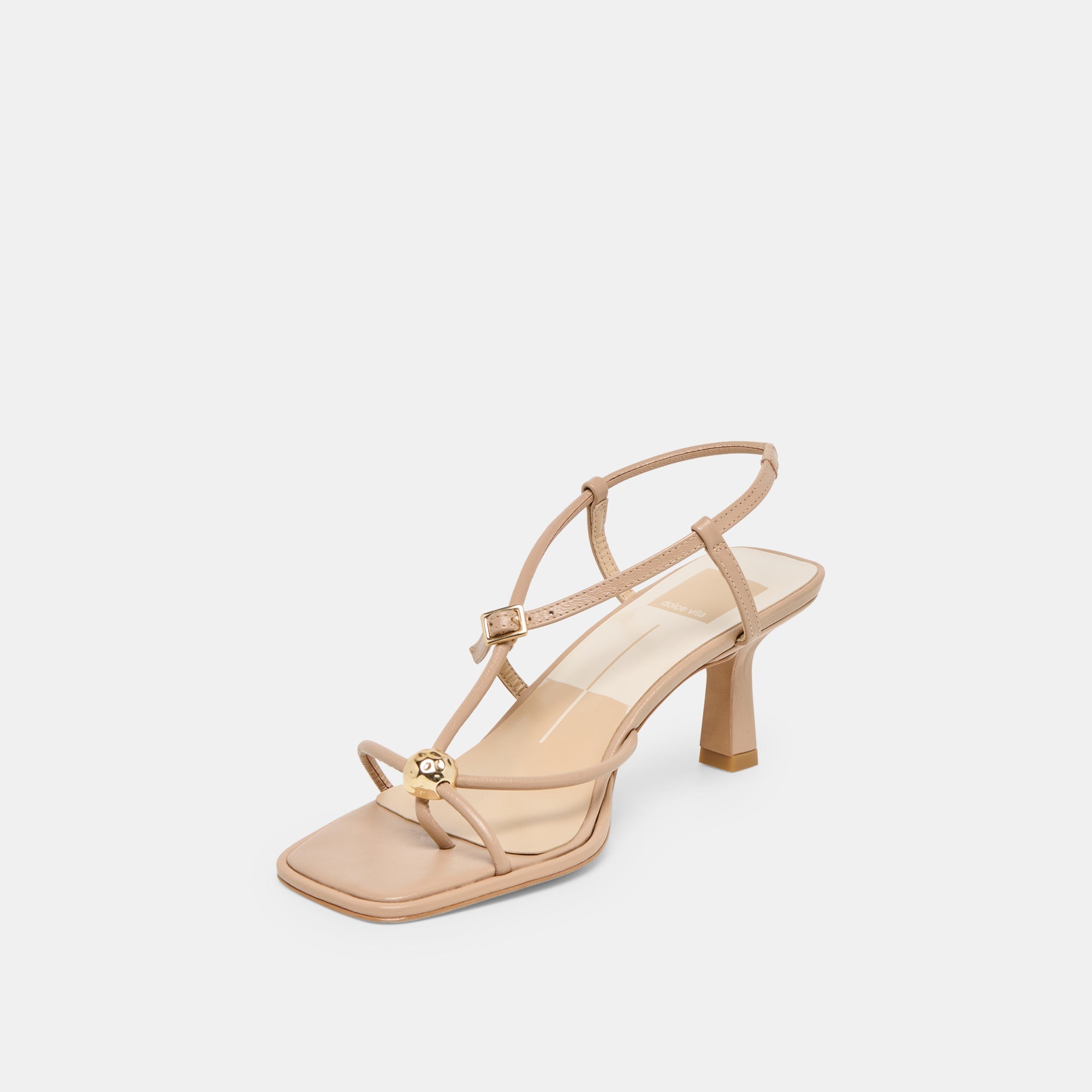 Dolce Vita SHOES | Manji Wide Light Tan Leather Heels