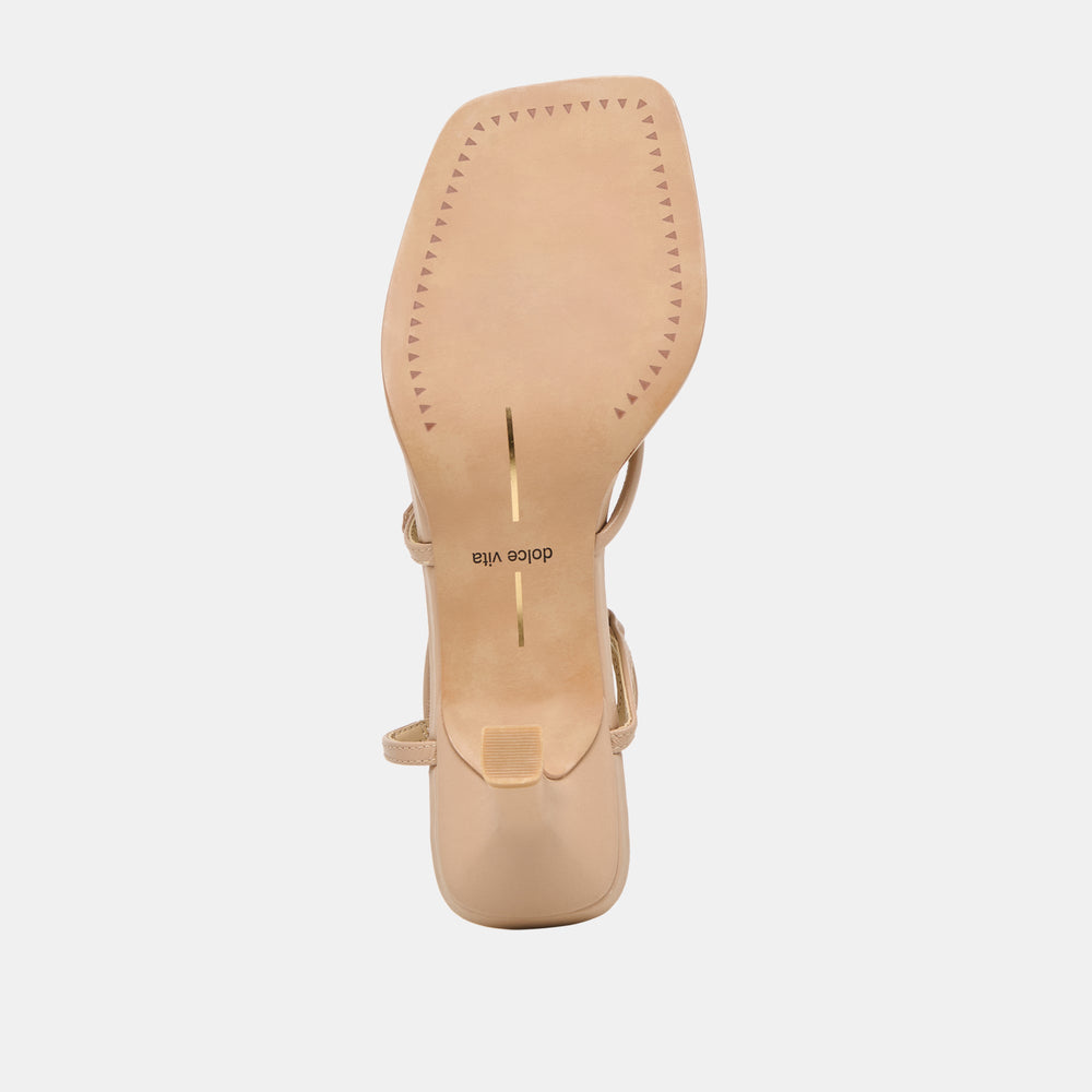 Dolce Vita SHOES | Manji Wide Light Tan Leather Heels