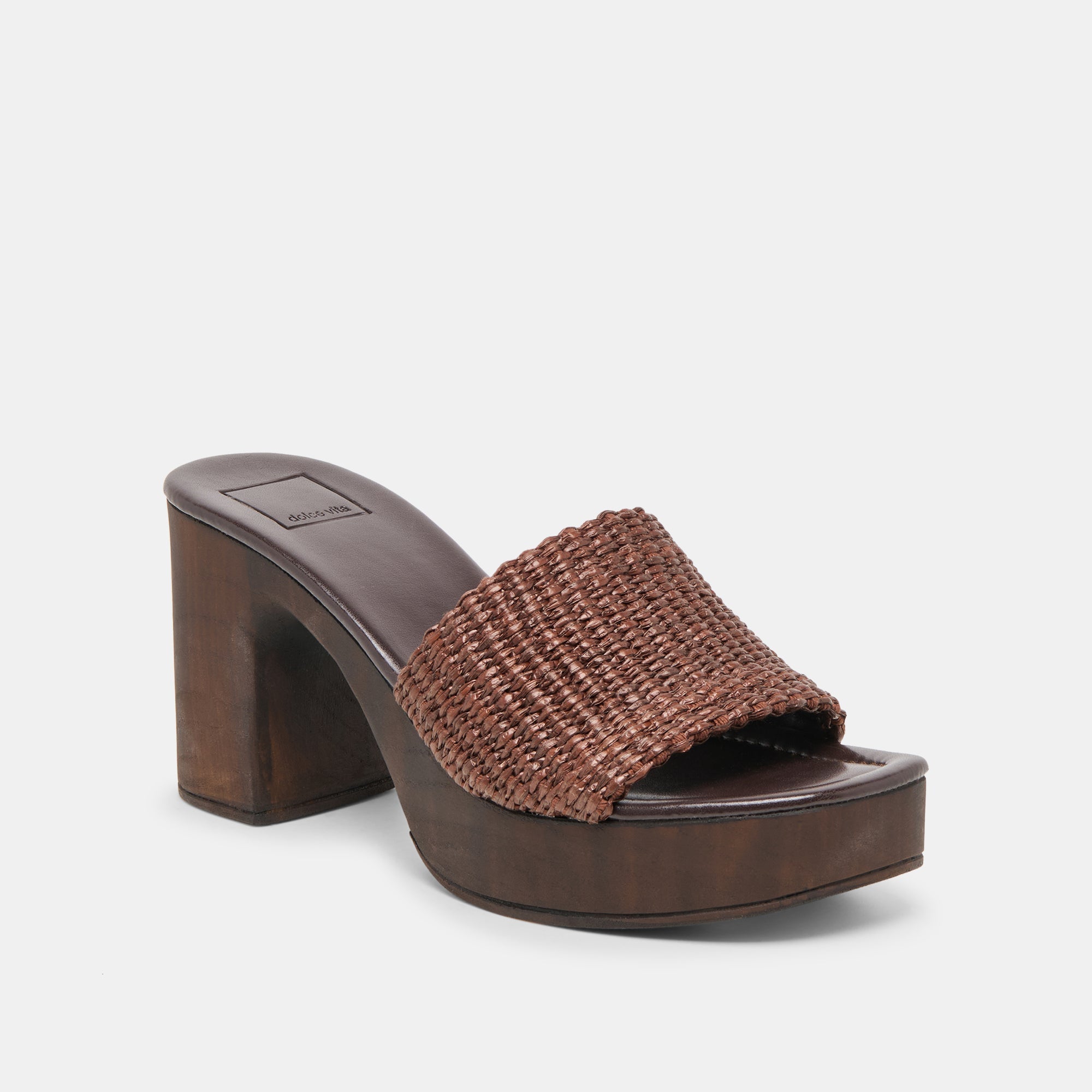 Dolce Vita SHOES | Celest Chocolate Raffia Heels