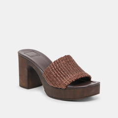 Dolce Vita SHOES | Celest Chocolate Raffia Heels