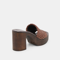 Dolce Vita SHOES | Celest Chocolate Raffia Heels