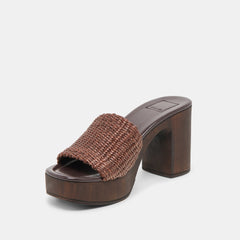 Dolce Vita SHOES | Celest Chocolate Raffia Heels
