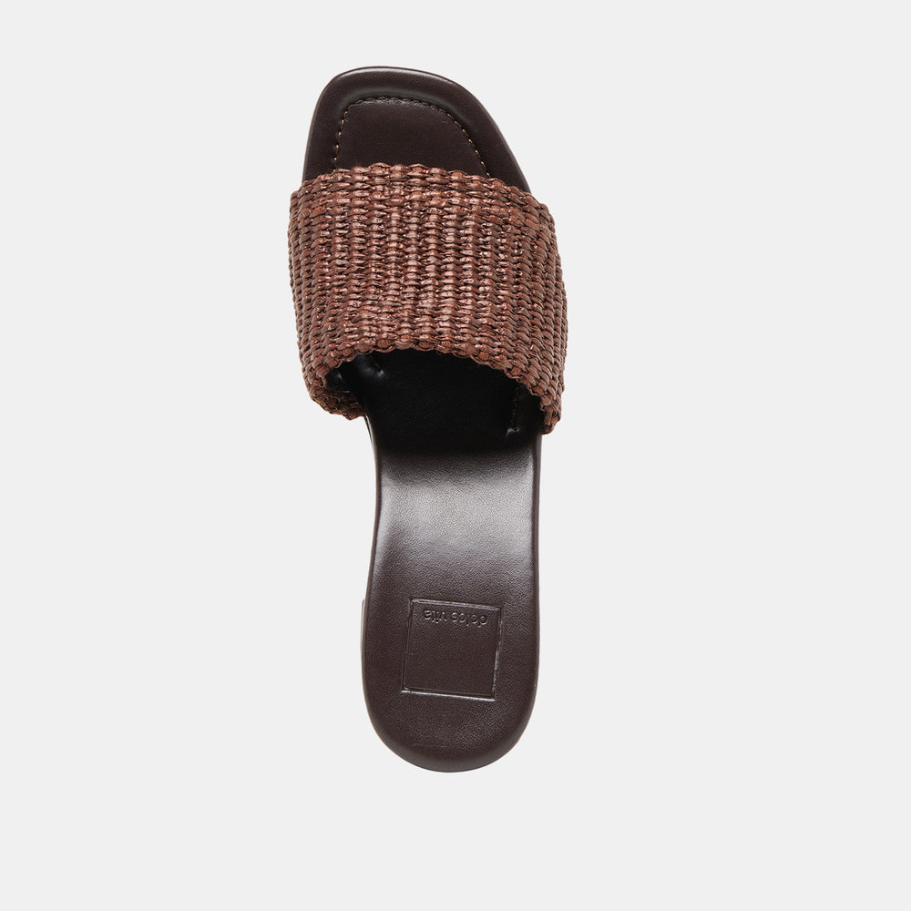 Dolce Vita SHOES | Celest Chocolate Raffia Heels