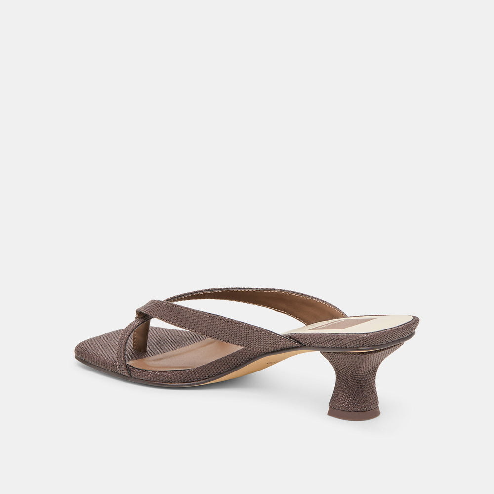 Dolce Vita SHOES | Brevel Chocolate Raffia Heels