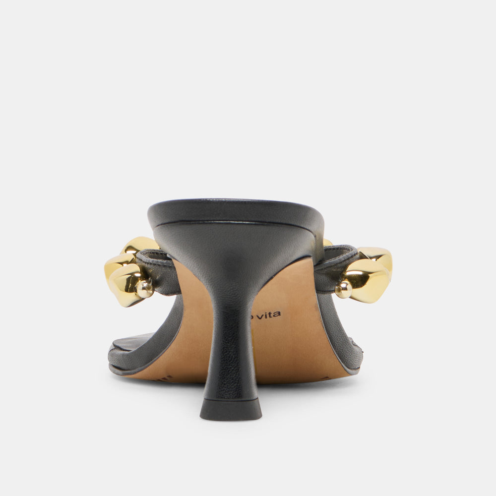 Dolce Vita SHOES | Daksie Black Leather Heels