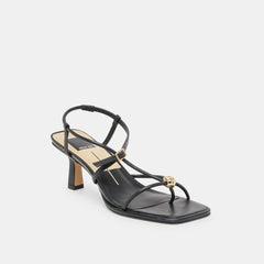 Dolce Vita SHOES | Manji Wide Black Leather Heels