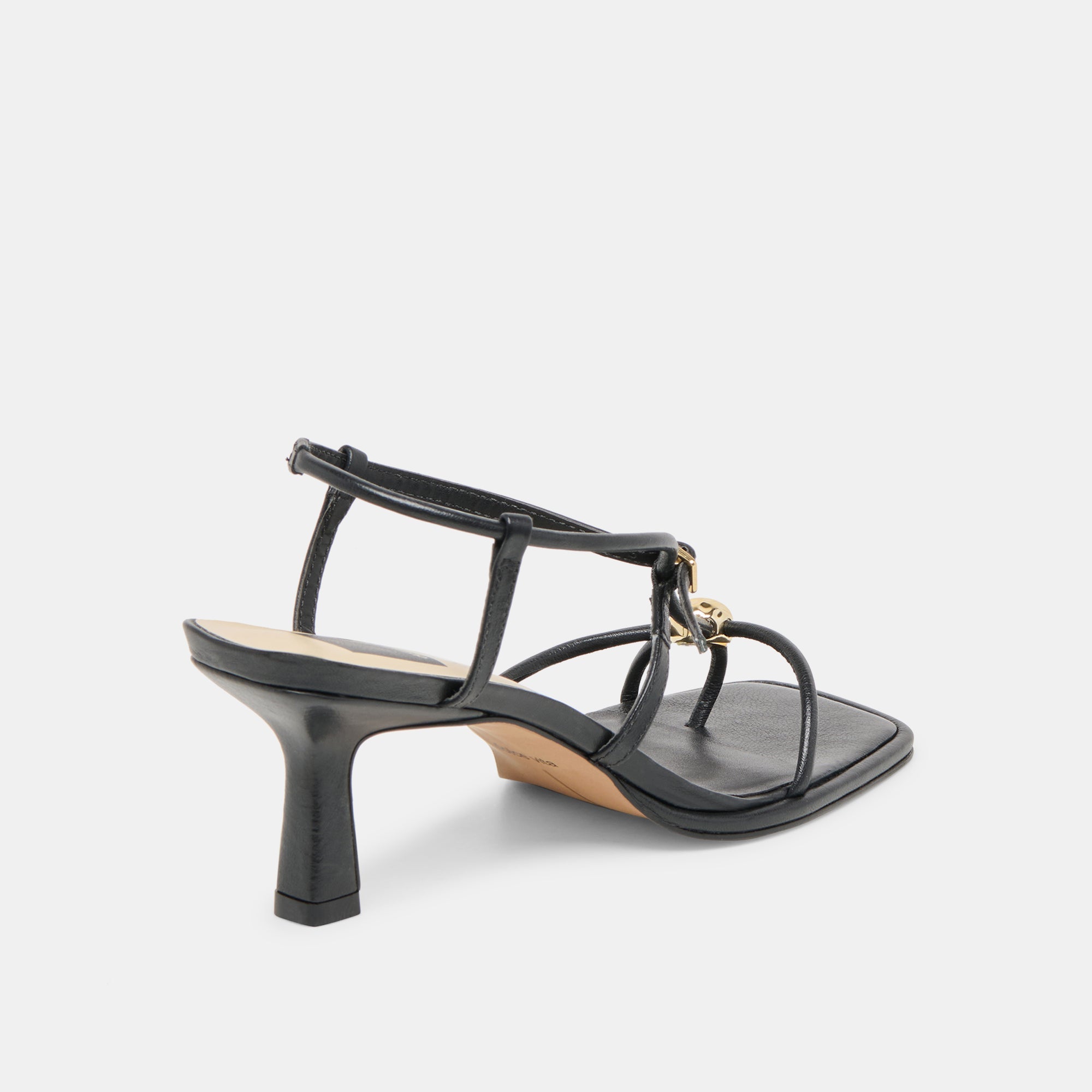 Dolce Vita SHOES | Manji Wide Black Leather Heels
