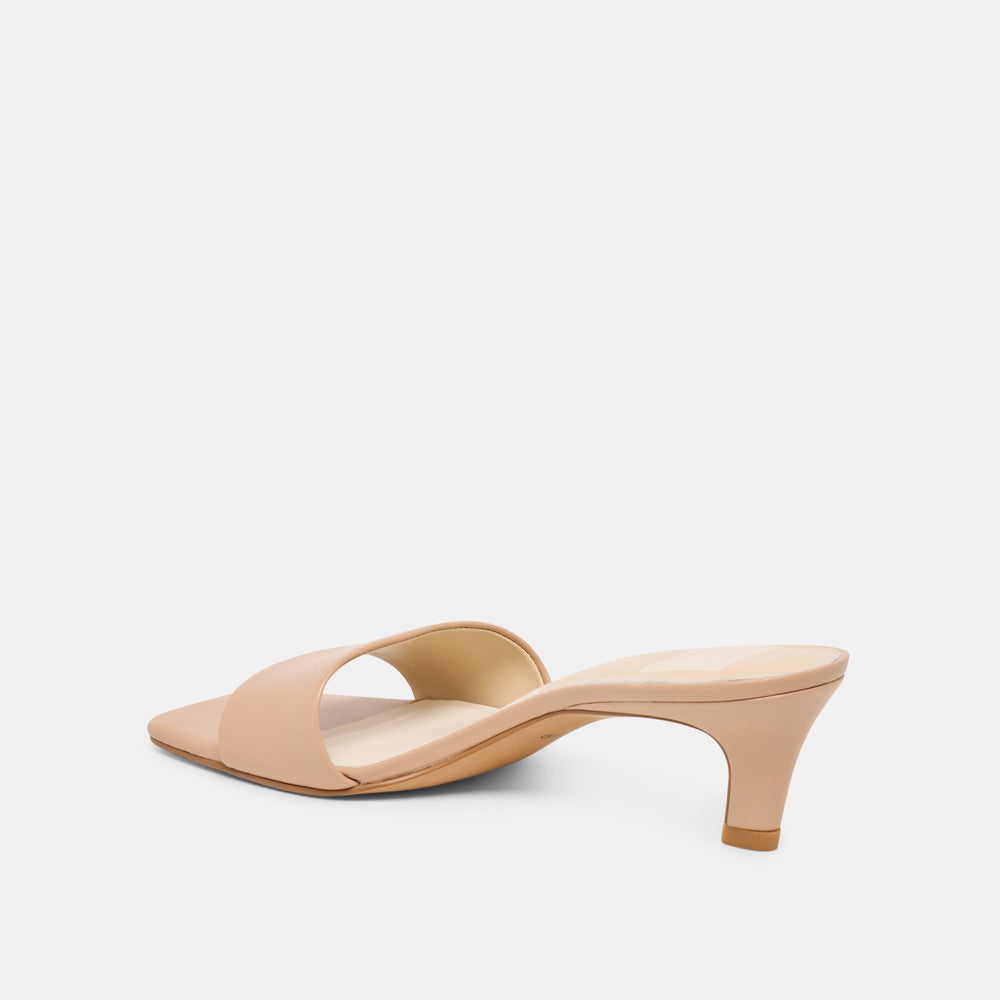 Dolce Vita SHOES | Rexa Wide Light Tan Leather Heels