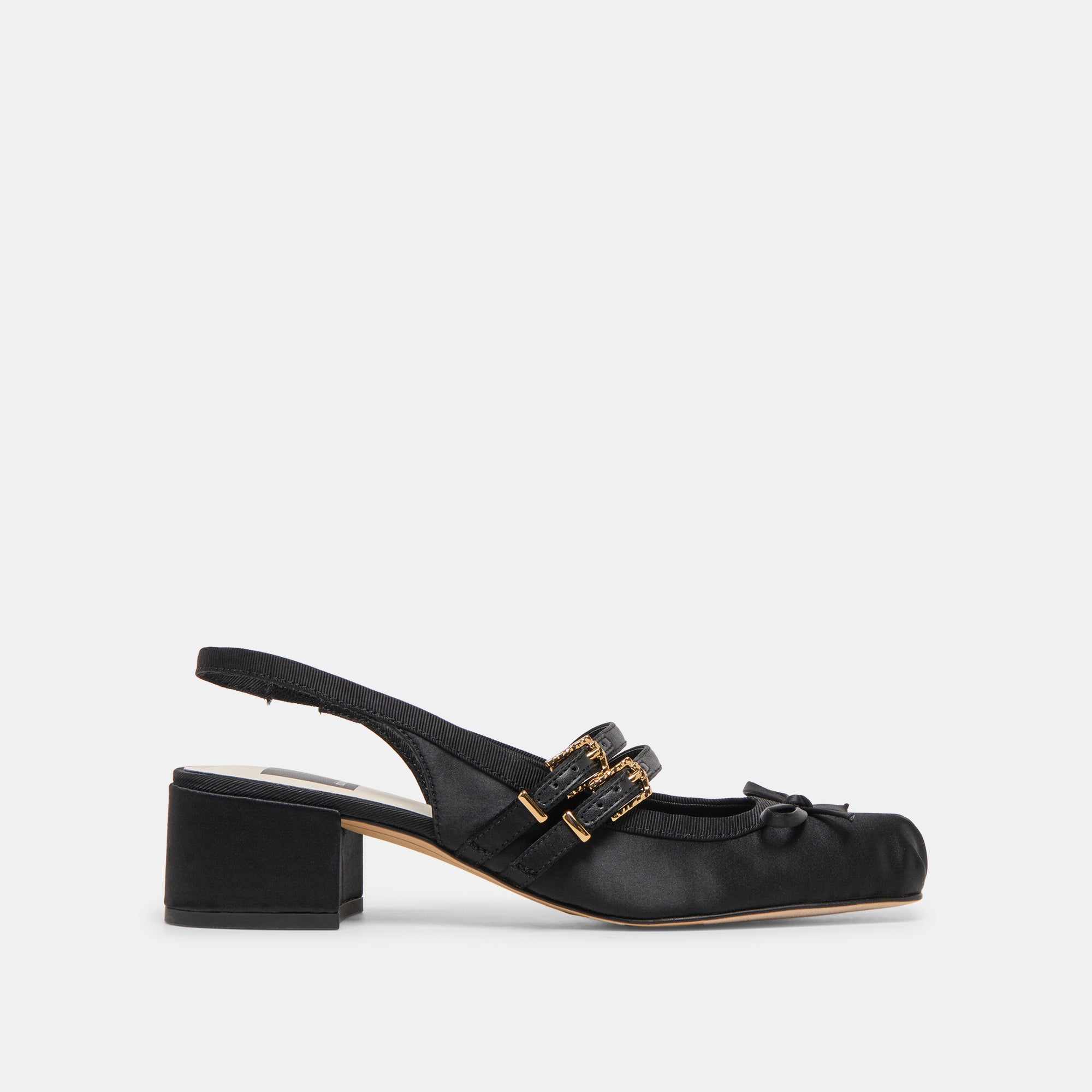 Dolce Vita SHOES | Loris Onyx Satin Heels
