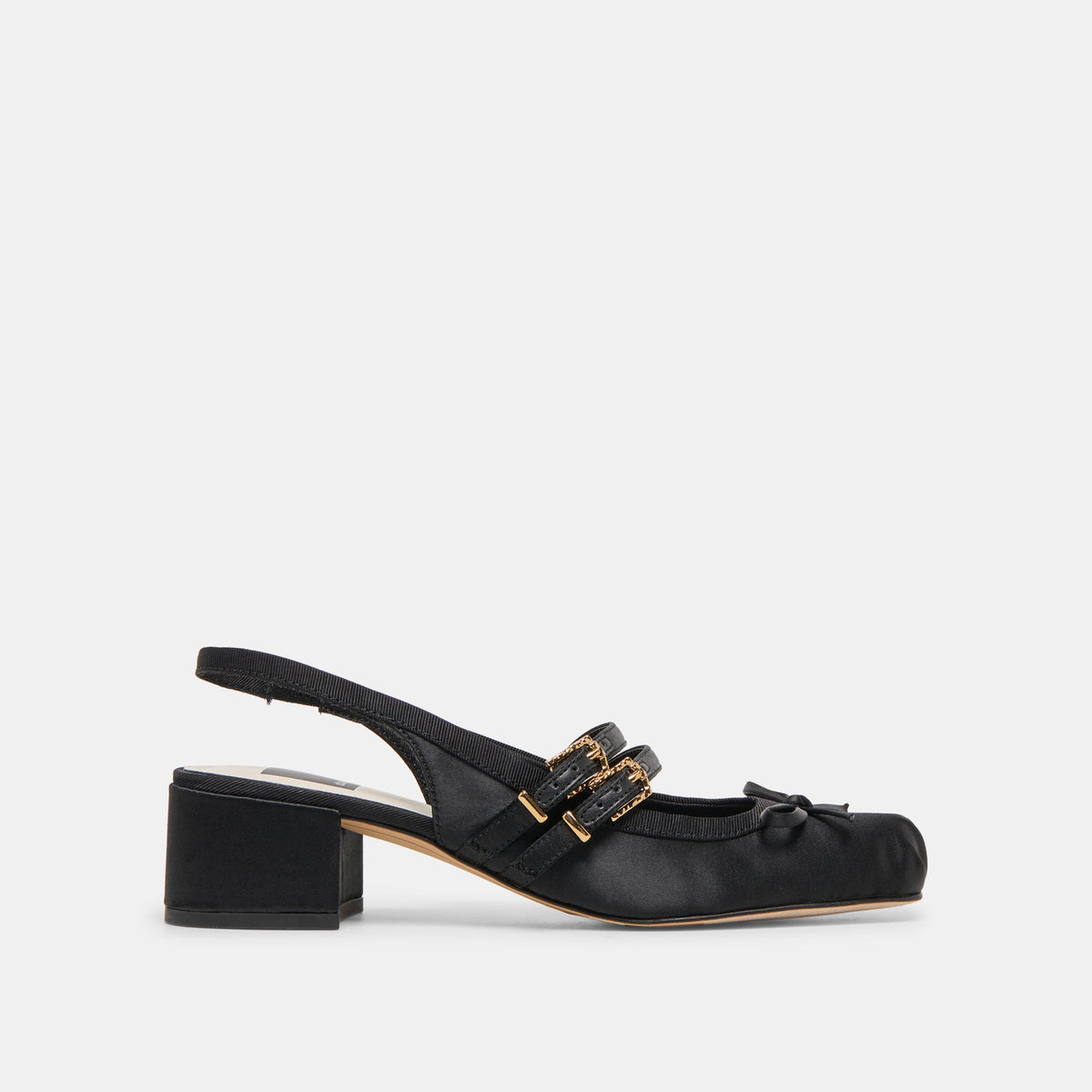 Dolce Vita SHOES | Loris Onyx Satin Heels