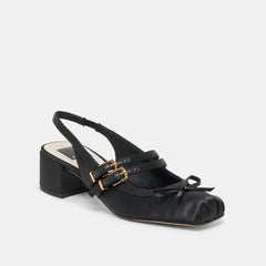 Dolce Vita SHOES | Loris Onyx Satin Heels