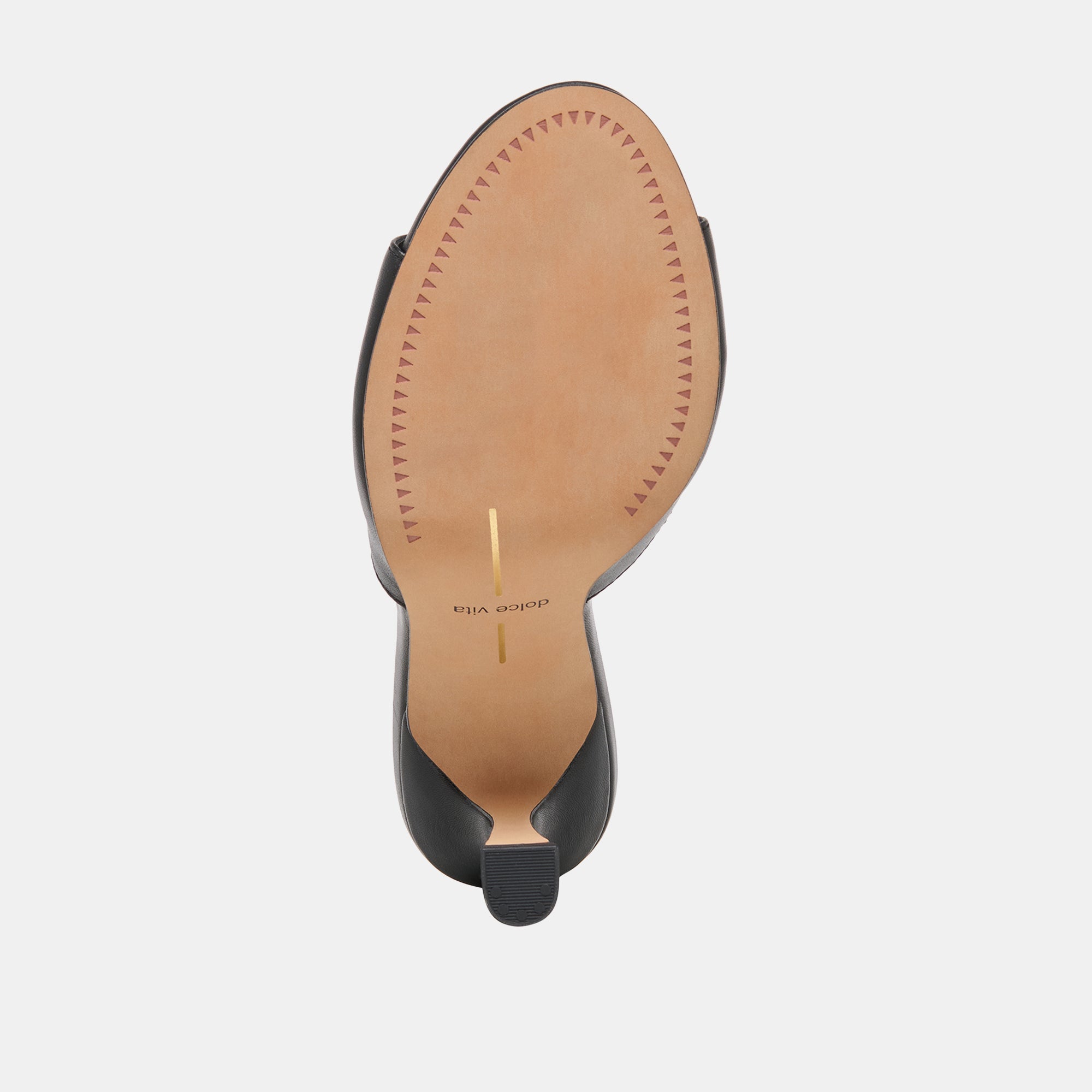 Dolce Vita SHOES | ROSHA Black Leather Open-Toe Mule Heels