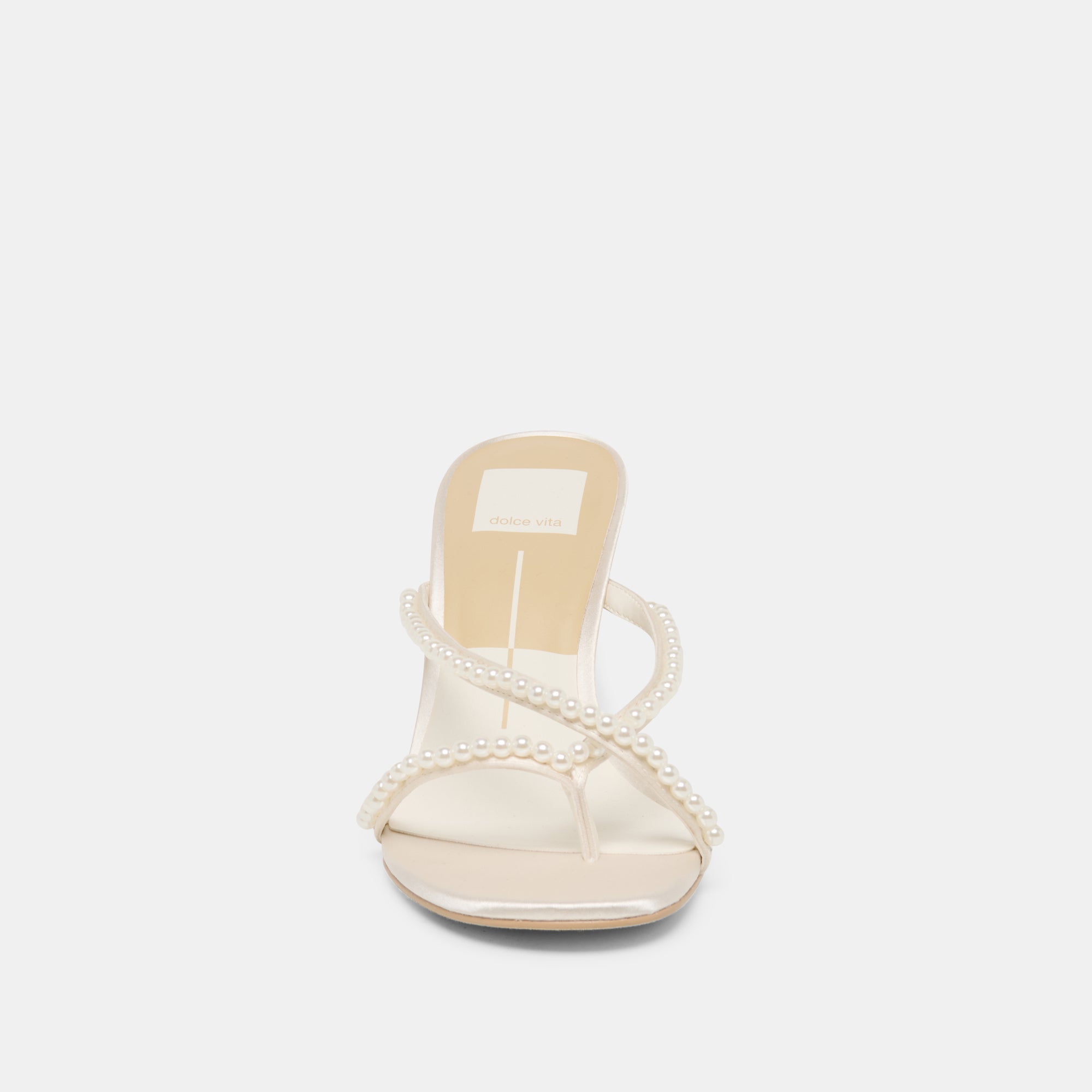 Dolce Vita SHOES | Liano Pearl Off White Satin Heels