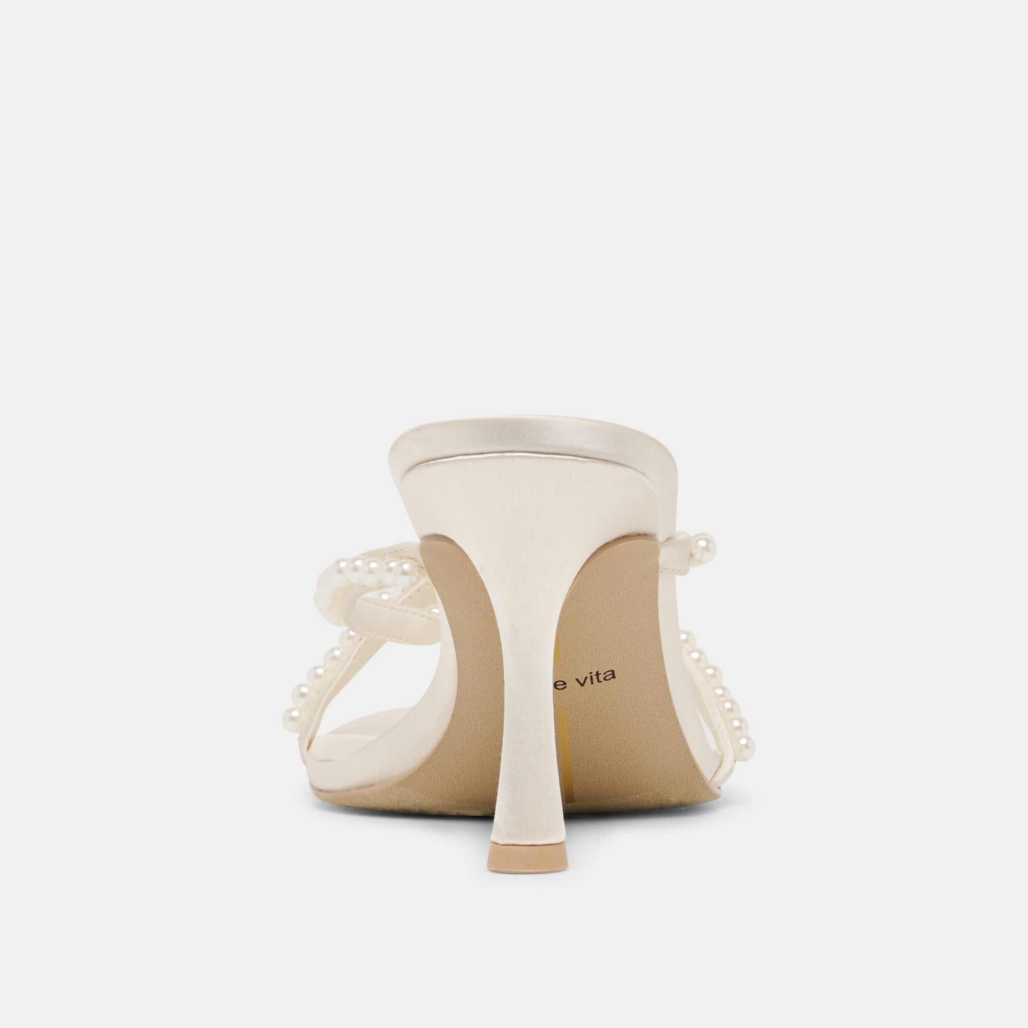 Dolce Vita SHOES | Liano Pearl Off White Satin Heels