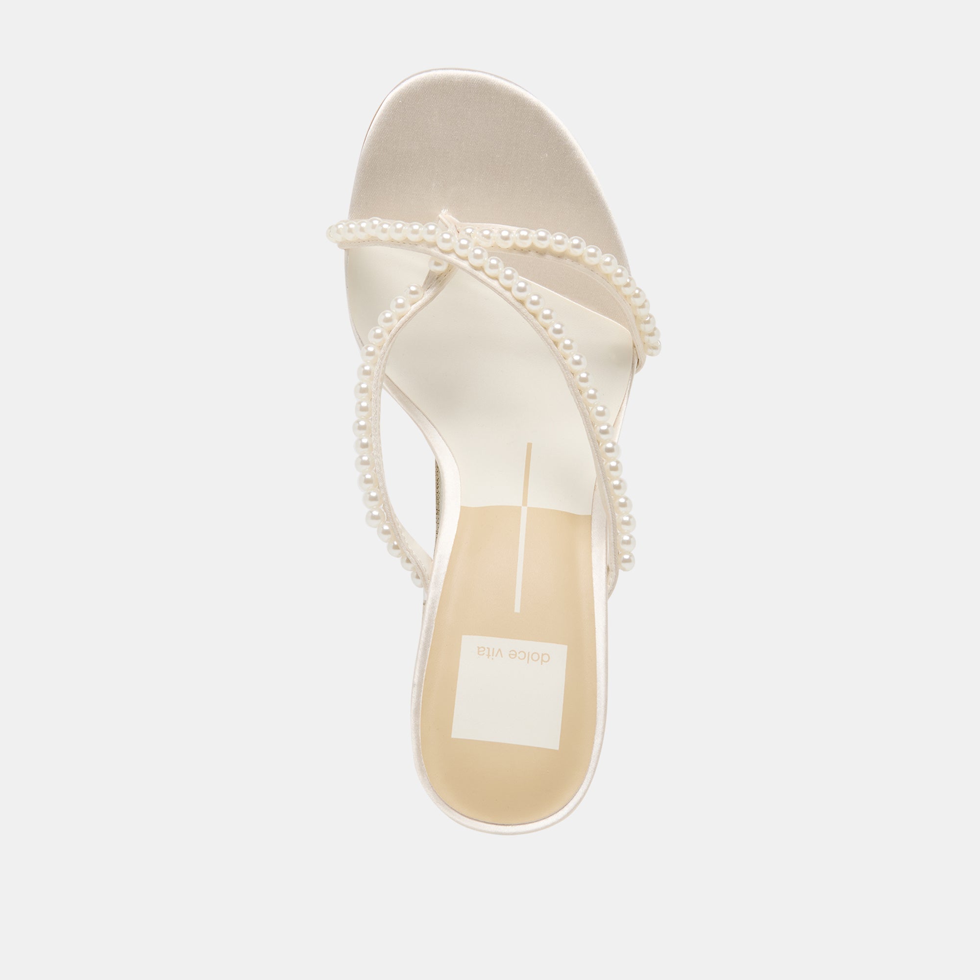 Dolce Vita SHOES | Liano Pearl Off White Satin Heels