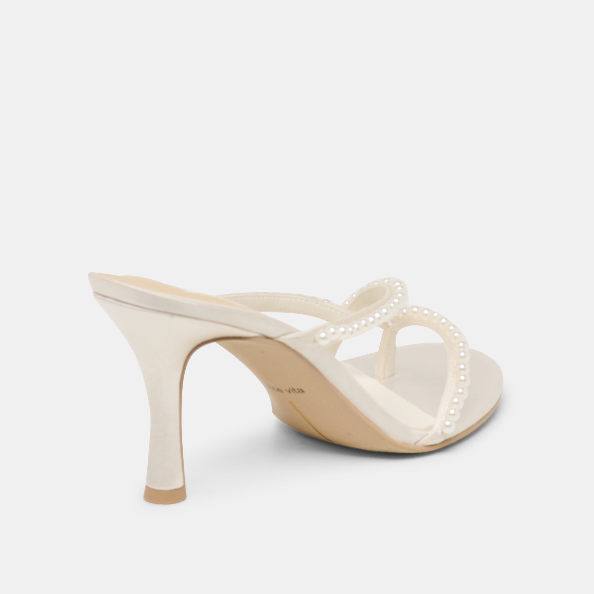 Dolce Vita SHOES | Liano Pearl Off White Satin Heels