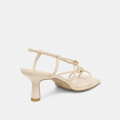 Dolce Vita SHOES | Manji Wide Creme Leather Heels