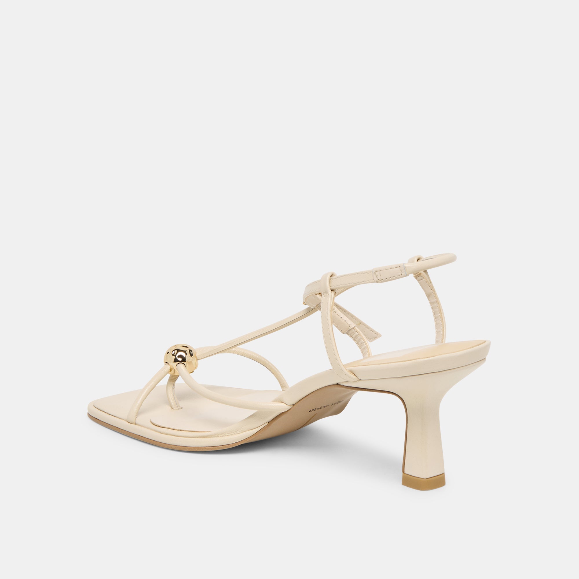 Dolce Vita SHOES | Manji Wide Creme Leather Heels