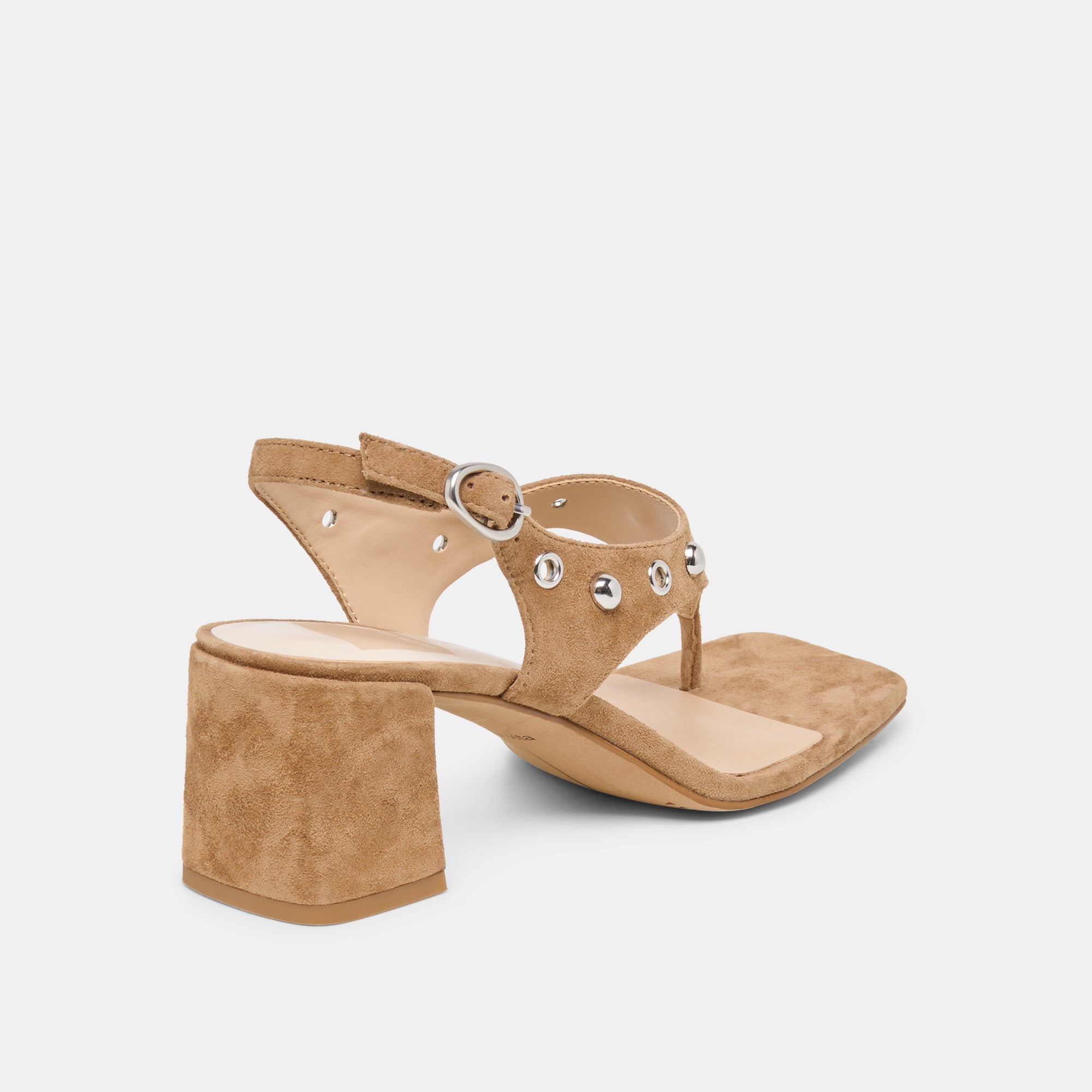 Dolce Vita SHOES | Yves Stud Lt Brown Suede Heels
