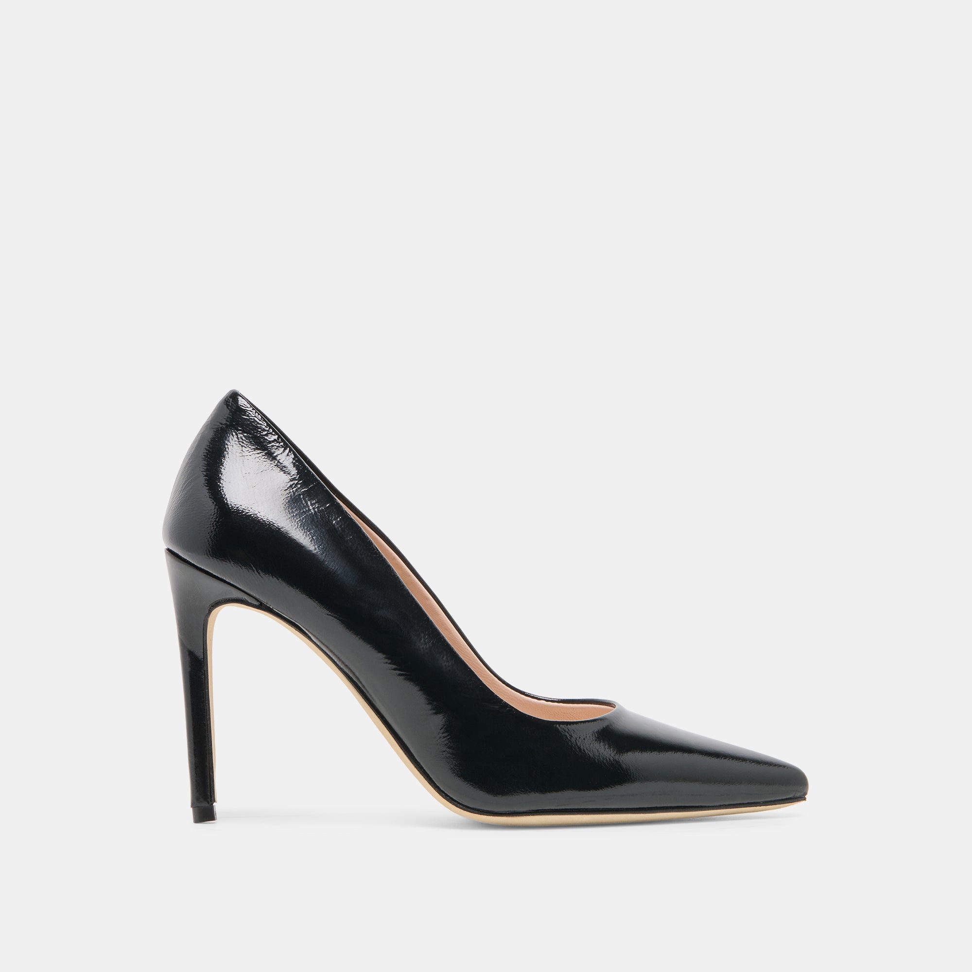 Dolce Vita SHOES | LANKY Black Leather Closed-Toe Pump Stiletto Heels