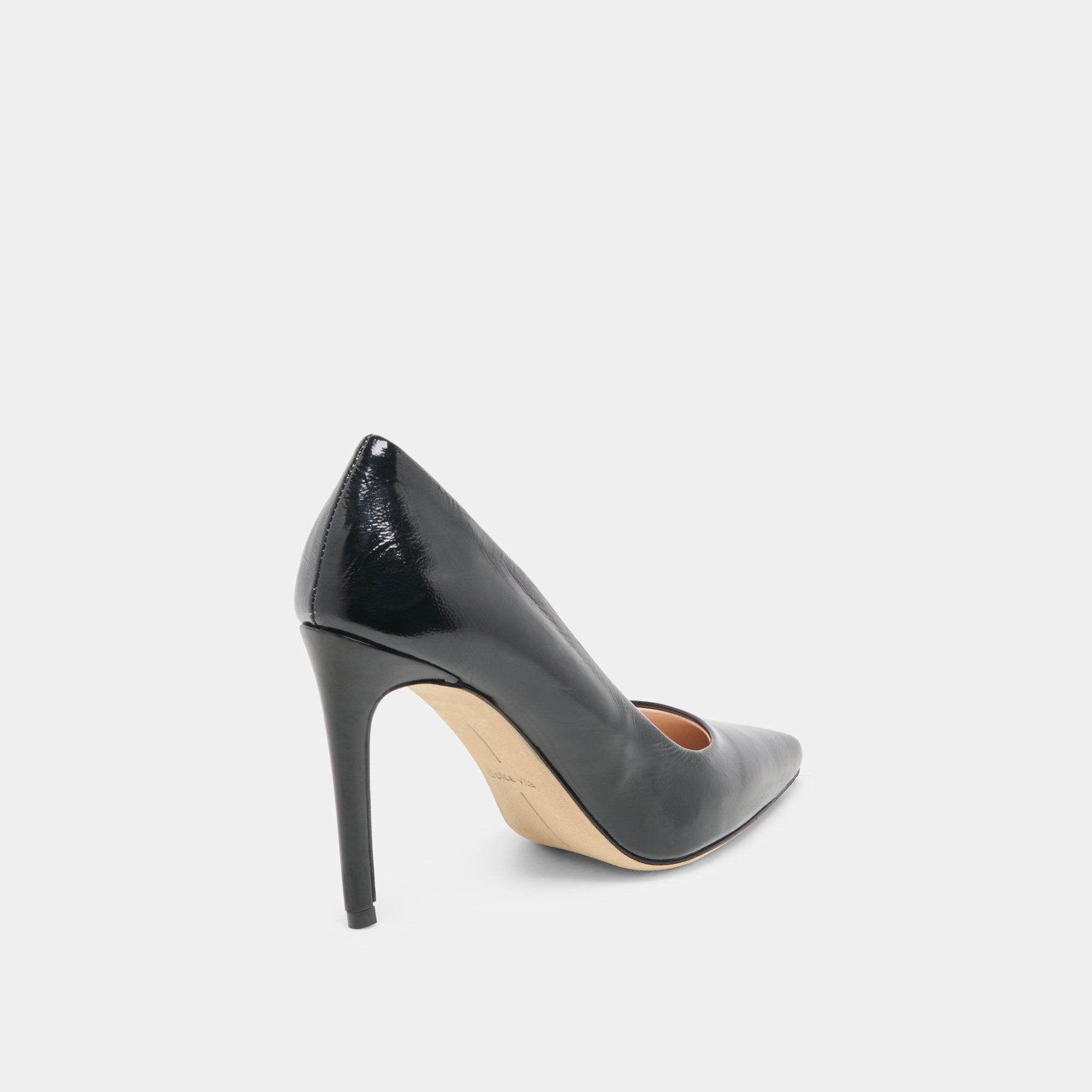 Dolce Vita SHOES | LANKY Black Leather Closed-Toe Pump Stiletto Heels