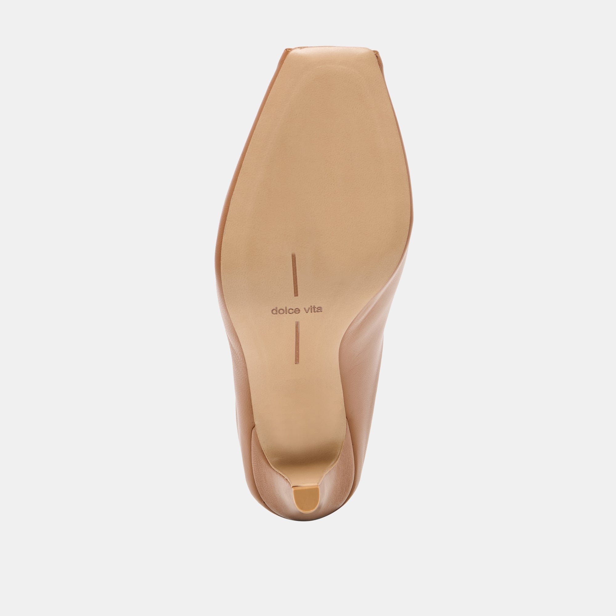 Dolce Vita SHOES | MERY Brown Leather Peep-Toe Heels