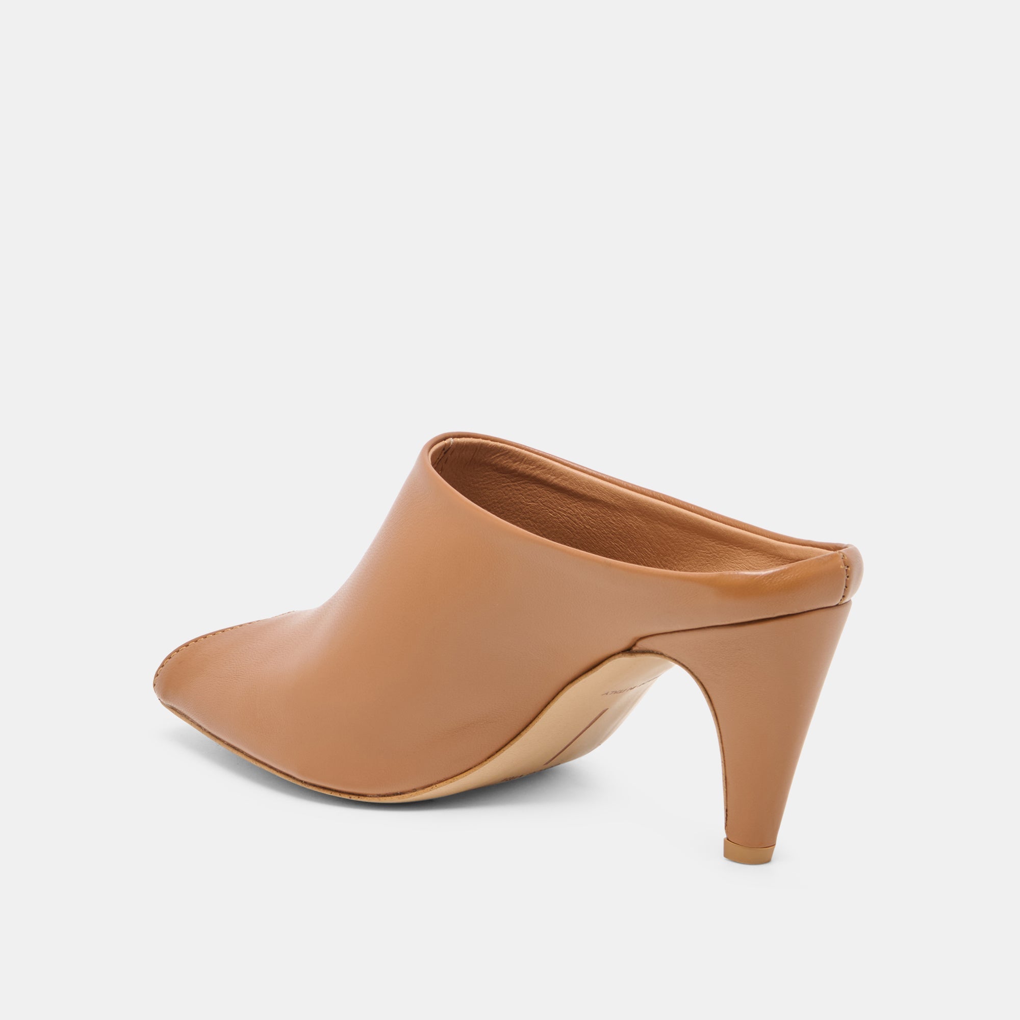 Dolce Vita SHOES | MERY Brown Leather Peep-Toe Heels