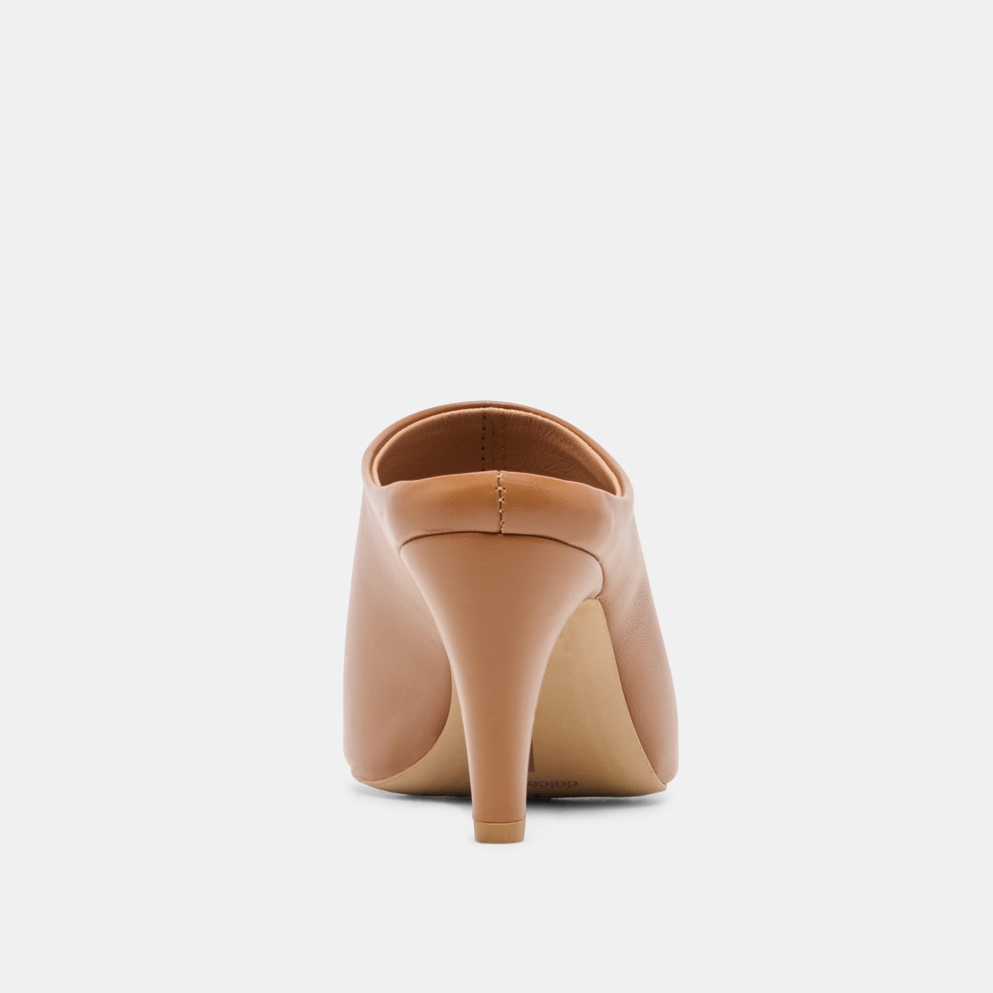 Dolce Vita SHOES | MERY Brown Leather Peep-Toe Heels