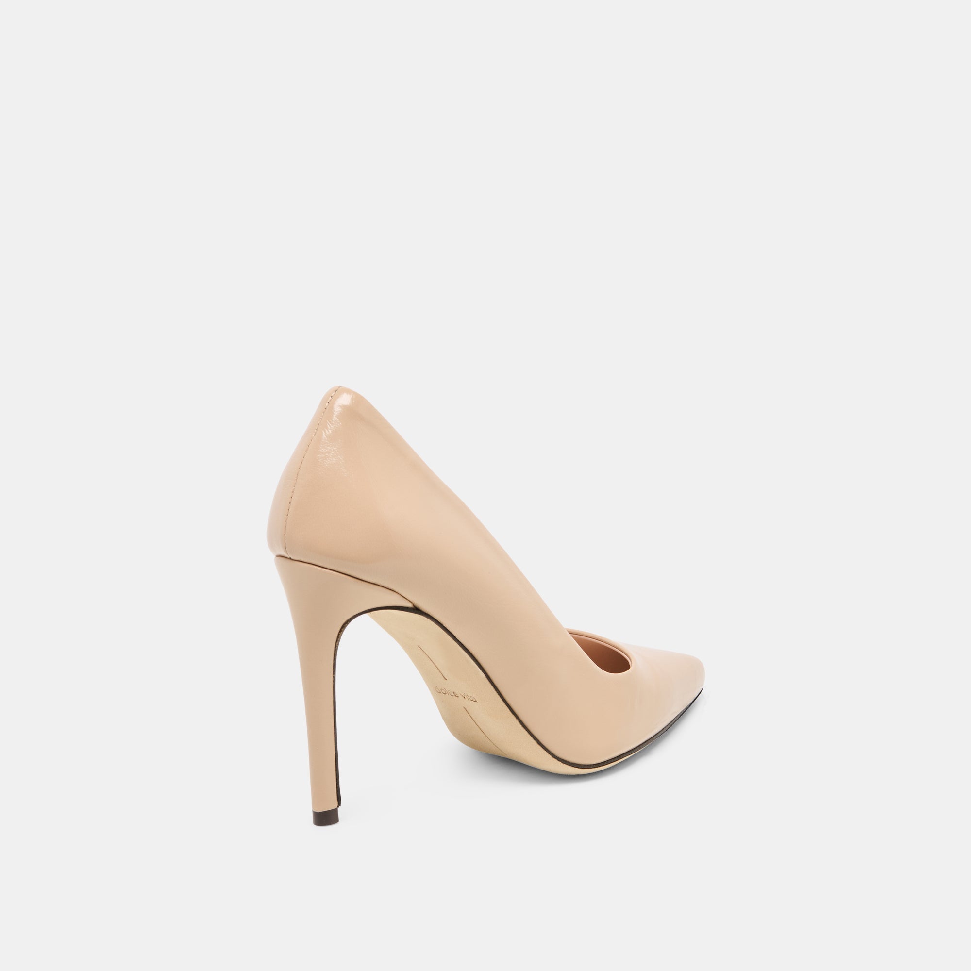 Dolce Vita SHOES | LANKY Tan Leather Closed-Toe Pump Stiletto Heels